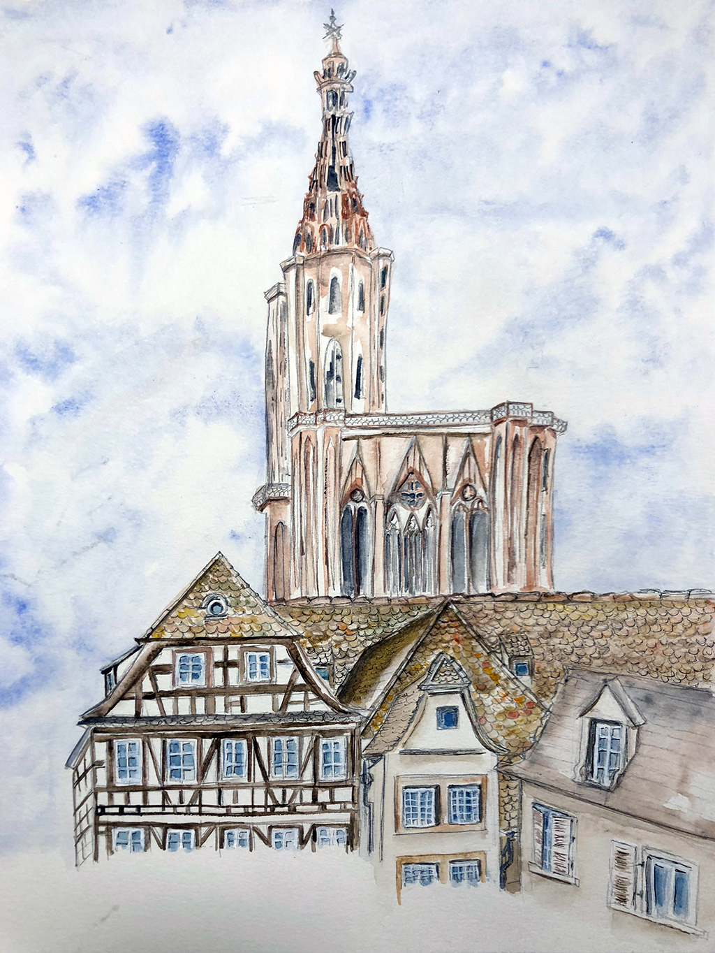 Cathédrale vue depuis le vieux Strasbourg